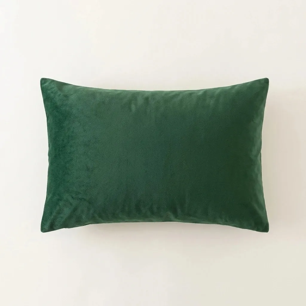 [SVLV-CUSH-EMERALD-GREEN-30x50cm] Velvet Cushion Cover